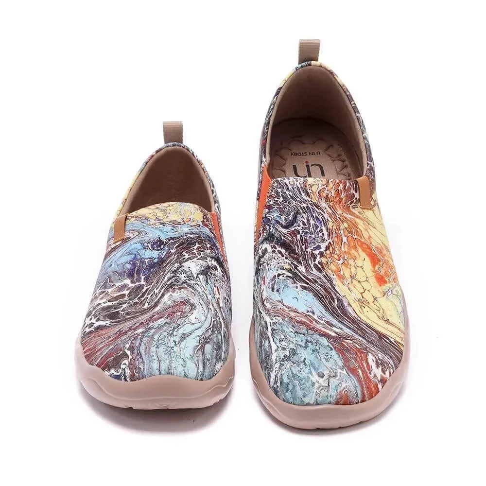 UIN Men's Walking Shoes Slip On Loafers (Arts & Drafts Toledo) New No Box